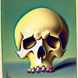Lithograph of a skull